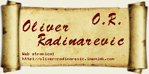 Oliver Radinarević vizit kartica